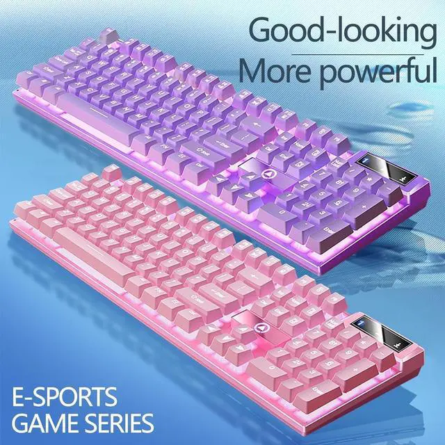 Alt view image 3 of 7 - Wired Floating Mechanical RGB Backlit Gaming Keyboard - USB, Portable, Cool Stuff Birthday Gifts for Men & Women (B)