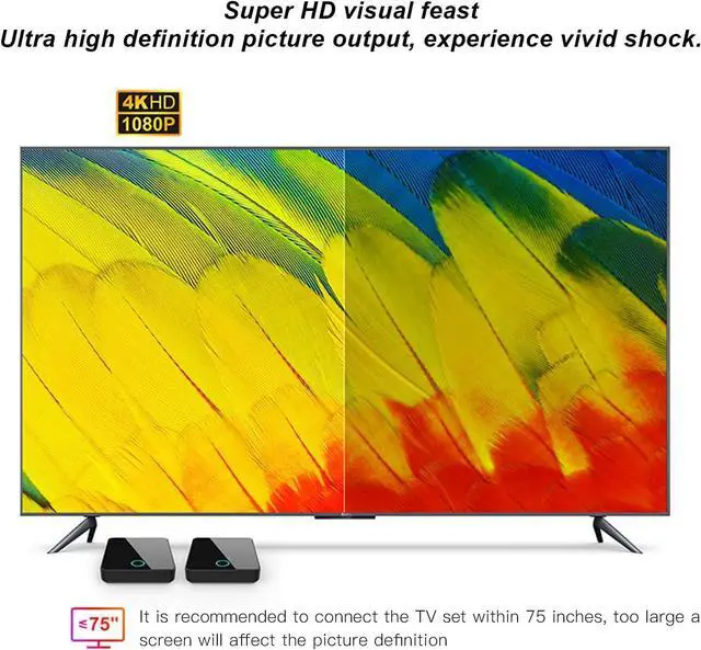 Alt view image 4 of 7 - HD Extender 98.4ft Range 4K 1080P Transmitter Receiver for Conference Business Meeting