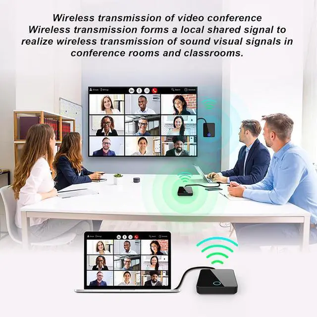 Alt view image 3 of 7 - HD Extender 98.4ft Range 4K 1080P Transmitter Receiver for Conference Business Meeting
