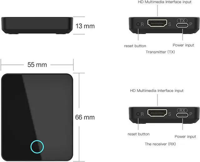 Alt view image 7 of 7 - HD Extender 98.4ft Range 4K 1080P Transmitter Receiver for Conference Business Meeting