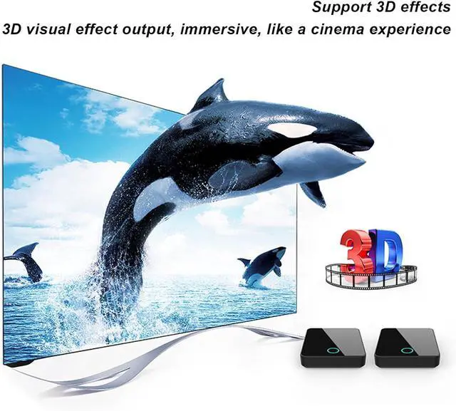 Alt view image 6 of 7 - HD Extender 98.4ft Range 4K 1080P Transmitter Receiver for Conference Business Meeting