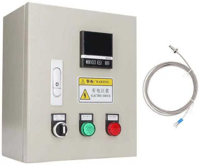 Alt view image 7 of 7 - Three Phase Pid Intelligent Temperature Control Box, Single Chip Control System, 0 to 400 Wide Temperature Control Range, Digital Clear Display, M6 Thread, 380VAC 32a 15Kw