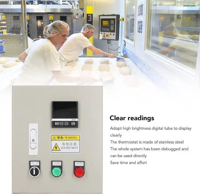Alt view image 3 of 7 - Three Phase Pid Intelligent Temperature Control Box, Single Chip Control System, 0 to 400 Wide Temperature Control Range, Digital Clear Display, M6 Thread, 380VAC 32a 15Kw