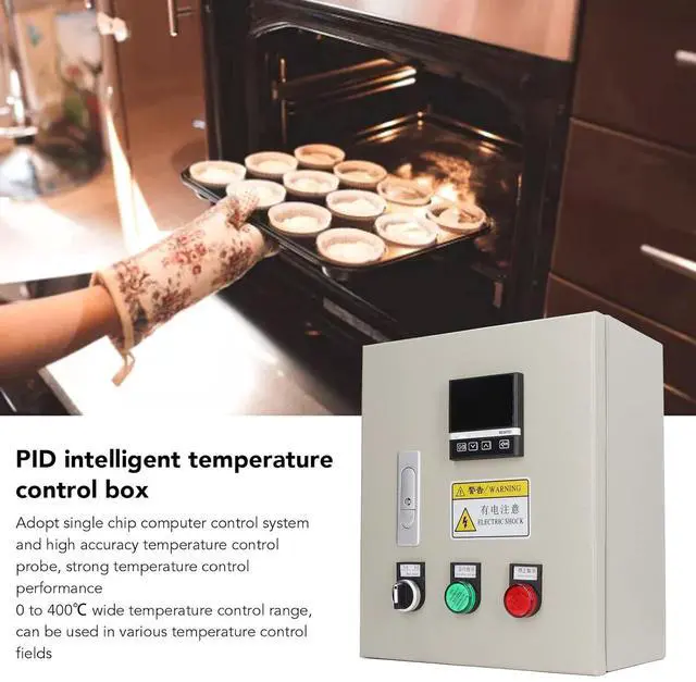 Alt view image 2 of 7 - Three Phase Pid Intelligent Temperature Control Box, Single Chip Control System, 0 to 400 Wide Temperature Control Range, Digital Clear Display, M6 Thread, 380VAC 32a 15Kw