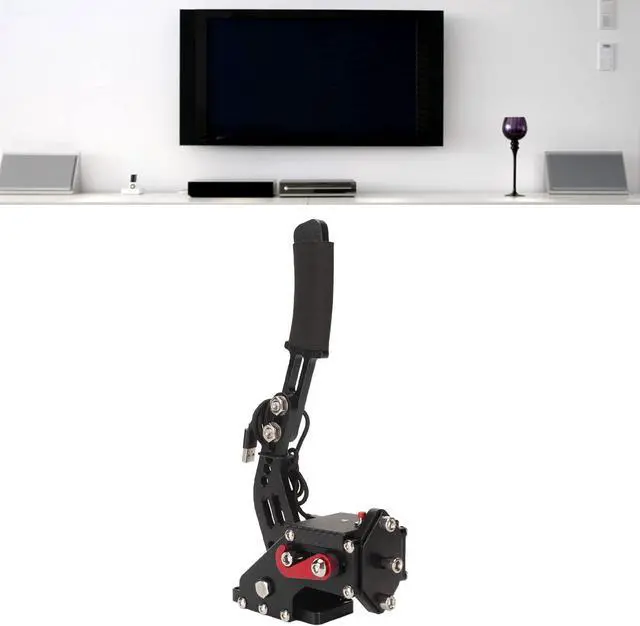 Alt view image 2 of 7 - Sim Handbrake, High Accuracy Universal 2 in 1 Plug and Play Contactless Switch Tensile Spring USB Handbrake for G27 G25 for T500 (Black)