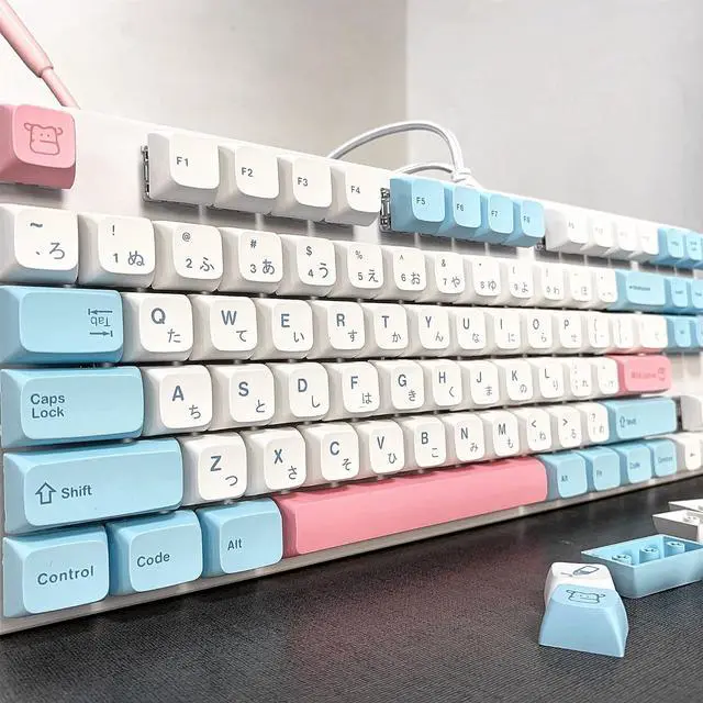 Alt view image 3 of 7 - BUENA DECOR Pink Korean Keycaps Keyboard - PBT DYE-Sublimation, MX Switch for Mechanical Keyboards, 119-key Kit Covers Tenkeyless and Fullsize Keyboards XDA Gaming Mechanical Keyboard