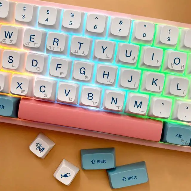 Alt view image 4 of 7 - BUENA DECOR Pink Korean Keycaps Keyboard - PBT DYE-Sublimation, MX Switch for Mechanical Keyboards, 119-key Kit Covers Tenkeyless and Fullsize Keyboards XDA Gaming Mechanical Keyboard