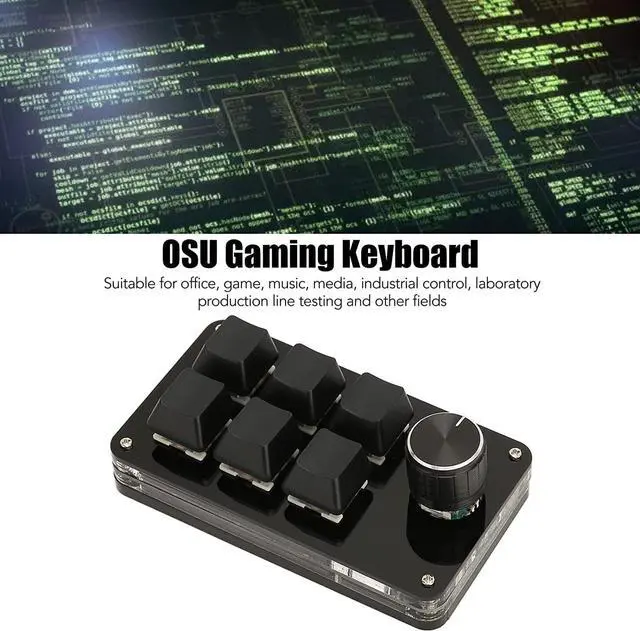 Alt view image 2 of 7 - 6 Key Mini Keyboard with Button, USB DIY Programmable Keyboard, One Hand Macro Mechanical Keyboard, RGB Backlight Gaming Keyboard for Office, Gaming, Music