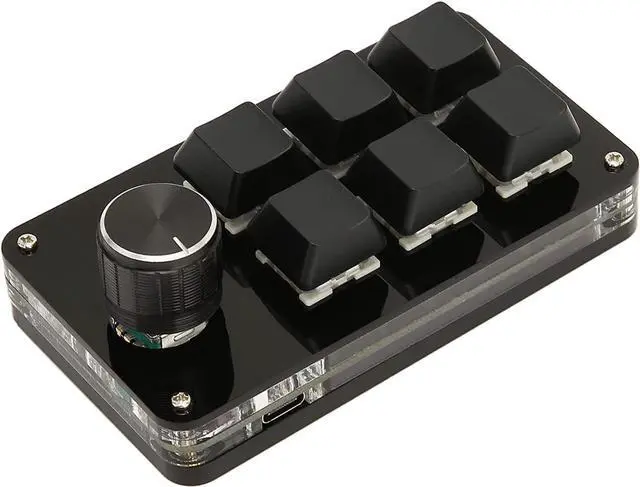 Alt view image 6 of 7 - 6 Key Mini Keyboard with Button, USB DIY Programmable Keyboard, One Hand Macro Mechanical Keyboard, RGB Backlight Gaming Keyboard for Office, Gaming, Music
