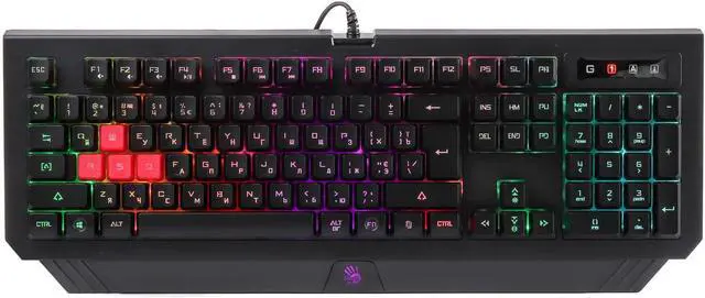Main image of Bloody B120N Gaming Keyboard With Backlight USB Backlight Anti-Hhosting QWERTY Wrist Rest