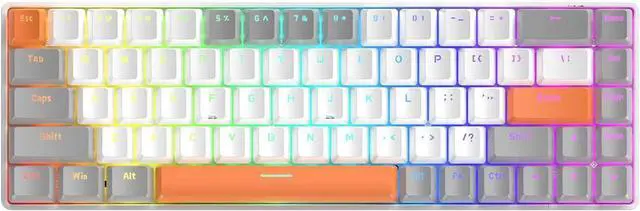 Main image of T8 60% Mechanical Gaming Keyboard, 68 Keys Mini Programmable Wired Keyboard, Type-C RGB Backlit Keyboard (Twilight Edition Brown Switch)