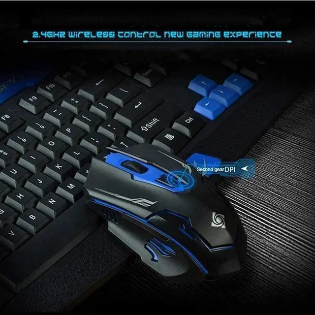 Alt view image 3 of 4 - Feiyx Gaming Keyboard and Mouse, Wireless Keyboard and Mouse Gaming Keyboard and Backlit Mouse Combo,USB Wireless Backlit Keyboard,LED Gaming Keyboard Mouse Set,for Windows,Laptop,Notebook,PC,Desktop,