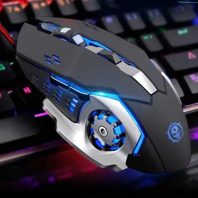 Alt view image 5 of 7 - QINERSAW Keyboard Rainbow Backlit Wired Gaming Keyboard Mouse Combo,LED 104 Keys USB Ergonomic Wrist Rest Keyboard,for Windows Desktop,Computer (Black)