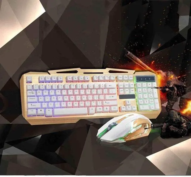 Alt view image 2 of 5 - Corsehild Gaming Keyboard USB Wired Keyboard, Ergonomic Water-Resistant Mechanical Keyboard, LED Backlit Keyboard for Desktop, Computer, PC