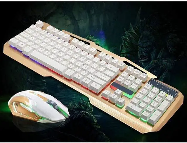 Alt view image 4 of 5 - Corsehild Gaming Keyboard USB Wired Keyboard, Ergonomic Water-Resistant Mechanical Keyboard, LED Backlit Keyboard for Desktop, Computer, PC