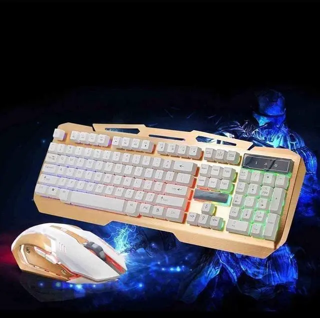 Alt view image 3 of 5 - Corsehild Gaming Keyboard USB Wired Keyboard, Ergonomic Water-Resistant Mechanical Keyboard, LED Backlit Keyboard for Desktop, Computer, PC