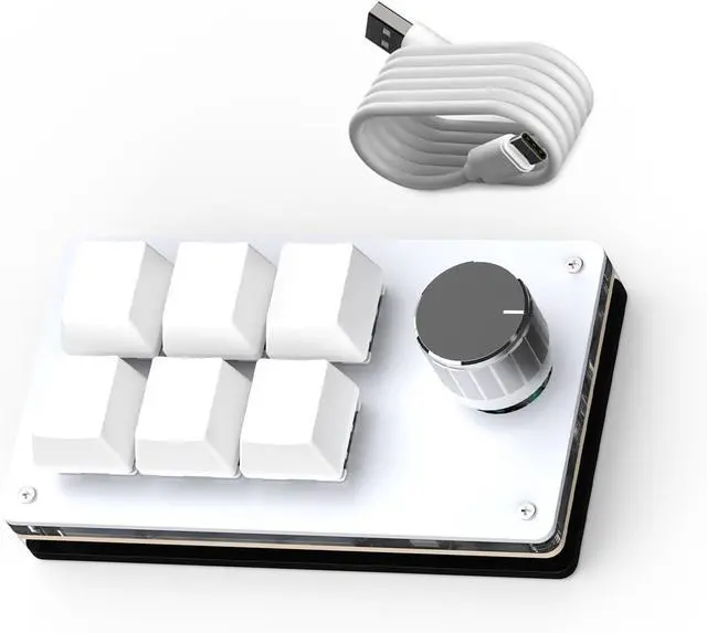 Main image of SIKAI CASE Programmable Macro Keyboard,6 Key Macro Mechanical Gaming Macro Keypad,Custom Knob KeyPad, Hot swappable Switch Gaming Keyboard,Wired programmable keypad with Drawing Programming Video
