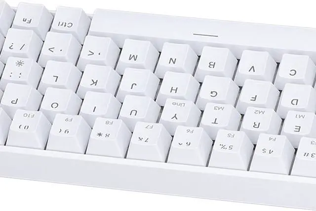 Alt view image 6 of 7 - 64 Keys Mechanical Keyboard, 2.4G BT3.0 5.0 Type C Wired 3 Mode Connection Ergonomic RGB White Mechanical Keyboard for PC Gaming(Brown Switch)