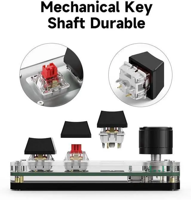 Alt view image 3 of 7 - SIKAI CASE Programmable Macro Keyboard,6 Key Macro Mechanical Gaming Macro Keypad,Custom Knob KeyPad, Hot swappable Switch Gaming Keyboard,Wired programmable keypad with Drawing Programming Video