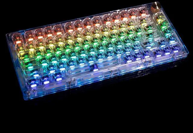 Alt view image 2 of 7 - GK GAMAKAY 113 Keys Transparent PC Keycaps Set with 2.75 Shift, ASA Profile Keycaps for SN75 98% 75% Layout MX Gateron Kailh Switch Mechanical Gaming Keyboard (Clear Amber)