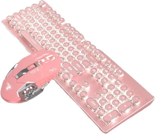 Main image of LJFLI Gaming Keyboard Wireless Punk Keyboard Game Office Retro Punk Steam Keyboard