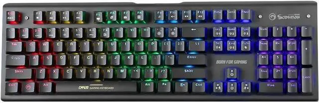 Alt view image 3 of 6 - Marvo Scorpion CM420-UK 3-in-1 Gaming Bundle, Keyboard, Mouse and Mouse Pad Wired USB 2.0, RGB, Mechanical, Blue Switch, Multimedia and Anti-ghosting Keys, UK Layout, 6400 dpi, Programmable RGB Mouse
