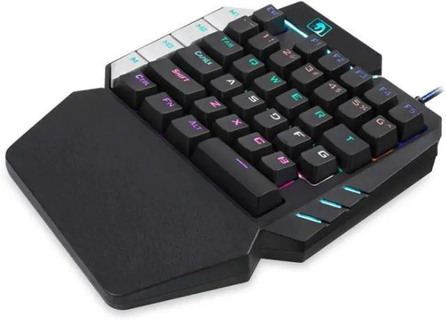 Main image of One Handed Keyboard,RGB One Hand Mechanical Gaming Keyboard, 28-Key Blue Switch, USB Wired Portable Mini-Game Keyboard, Support Wrist Rest