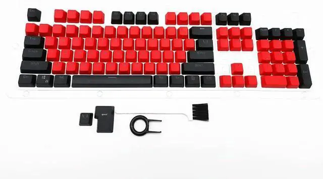 Main image of 87/104 Key Doubleshot Red-Black PBT Backlit Keycap Caps for Cherry MX Gaming Mechanical Keyboard (104 keys)