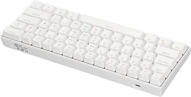 Alt view image 4 of 7 - Compact Mechanical Gaming Keyboard, 60% Size, Detachable Cable, Blue Switches, LED Backlight, Ergonomic, Compatible with XP, 7, 8, 10, Vista, ME, OS X