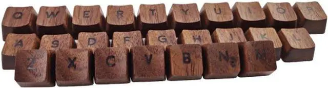 Alt view image 6 of 6 - Solid Wood Backlit Keycaps for Cherry Mx Switch Mechanical Gaming Keyboard Customized OEM Profile Black Walnut Wooden Key Caps