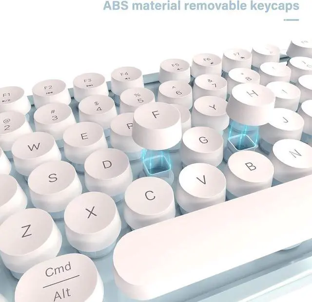 Alt view image 6 of 7 - Youker Wireless Keyboard and Mouse Combo, 2.4GHz USB Wireless Connection Retro Keyboard with Numeric Keypad and Optical Mice Set Colorful Keyboard and Mice for PC/Laptop/Mac/Windows XP/7/8/10/11