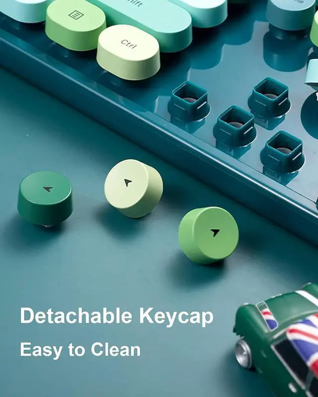 Alt view image 3 of 7 - Youker Wireless Keyboard and Mouse Combo, 2.4GHz USB Wireless Connection Retro Keyboard with Numeric Keypad and Optical Mice Set Colorful Keyboard and Mice for PC/Laptop/Mac/Windows XP/7/8/10/11