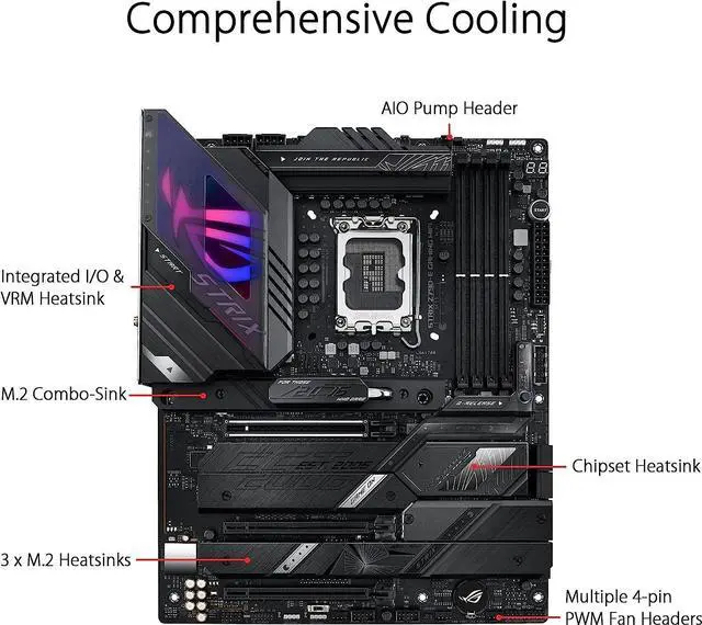 Alt view image 7 of 8 - ASUS ROG STRIX Z790-E GAMING WIFI Intel LGA 1700 Z790 ATX M.2 Desktop Motherboard A
