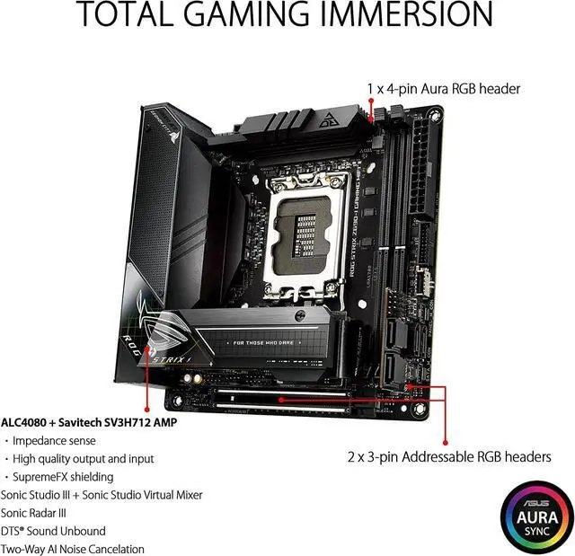 Alt view image 7 of 9 - ASUS ROG STRIX Z690-I GAMING WIFI Intel Intel Z690 LGA Mini-ITX M.2 Desktop Motherboard A