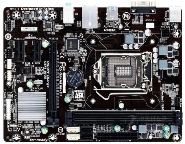 Alt view image 2 of 4 - GA-H81M-S1 motherboard  LGA 1150 DDR3 16GB USB3.0 I3 I5 I7 H81M-S1 H81used Desktop motherboard  PC