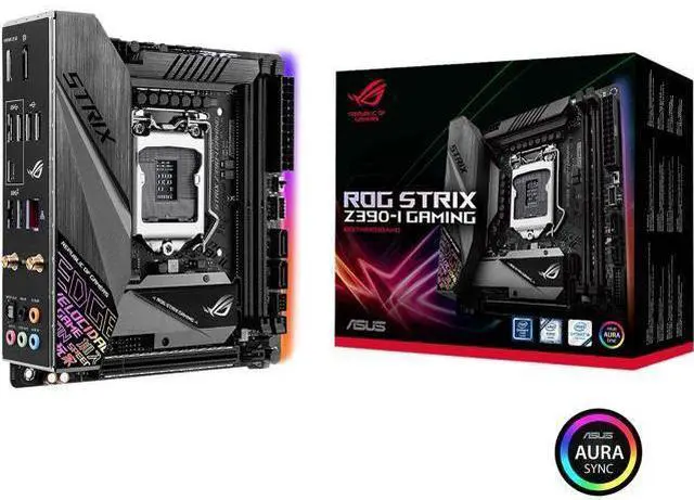 Alt view image 7 of 9 - ASUS ROG Strix Z390-I Gaming Motherboard LGA1151 (Intel 8th and 9th Gen) Mini ITX (mITX) DDR4 DP HDMI M.2 USB 3.1 Gen2 Onboard 802.11 ac Wi-Fi