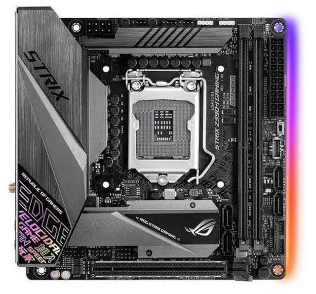 Alt view image 9 of 9 - ASUS ROG Strix Z390-I Gaming Motherboard LGA1151 (Intel 8th and 9th Gen) Mini ITX (mITX) DDR4 DP HDMI M.2 USB 3.1 Gen2 Onboard 802.11 ac Wi-Fi