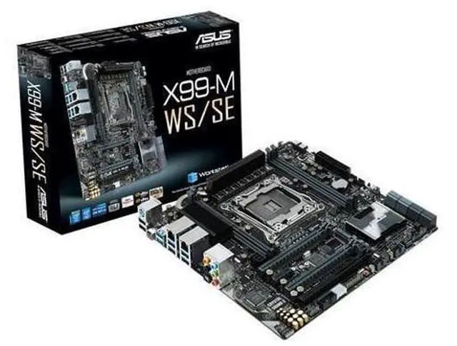 Alt view image 9 of 9 - ASUS X99-M WS/SE - Motherboard - micro ATX - LGA2011-v3 Socket - X99 - USB 3.0, USB 3.1 - 2 x Gigabit LAN - HD Audio (8-channel)