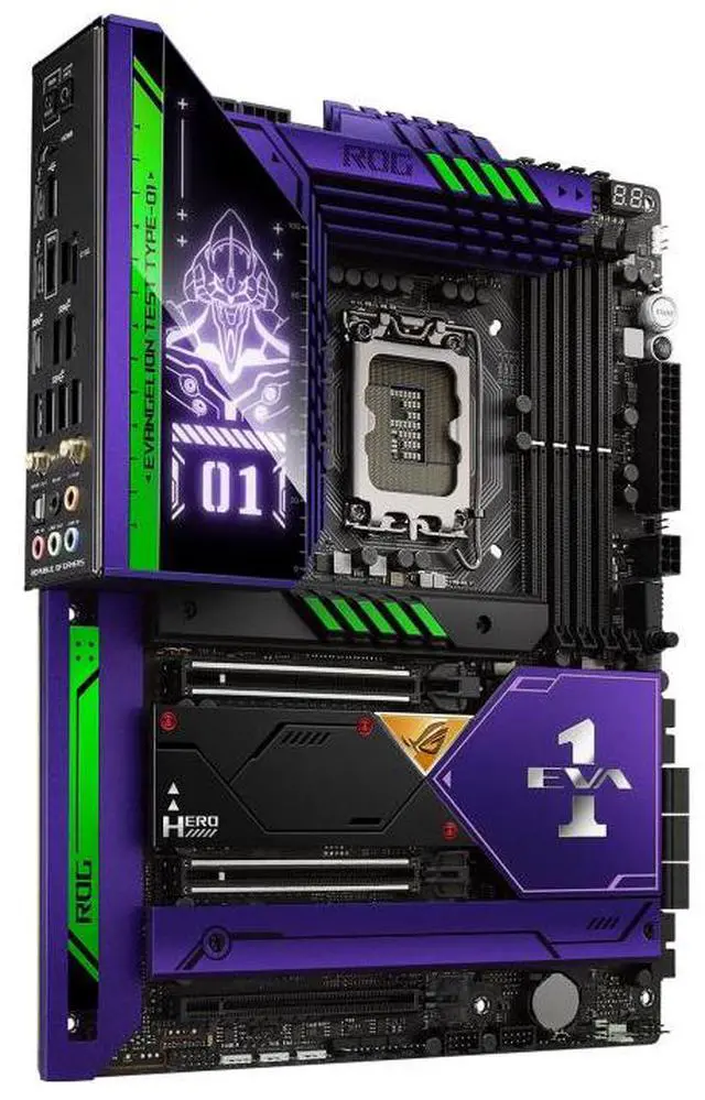 Main image of ASUS ROG MAXIMUS Z690 HERO EVA Motherboard Neon Genesis Evangelion Limited Edition (Dual Thunderbolt 4 ports, 20+1 power supply module, support DDR5)