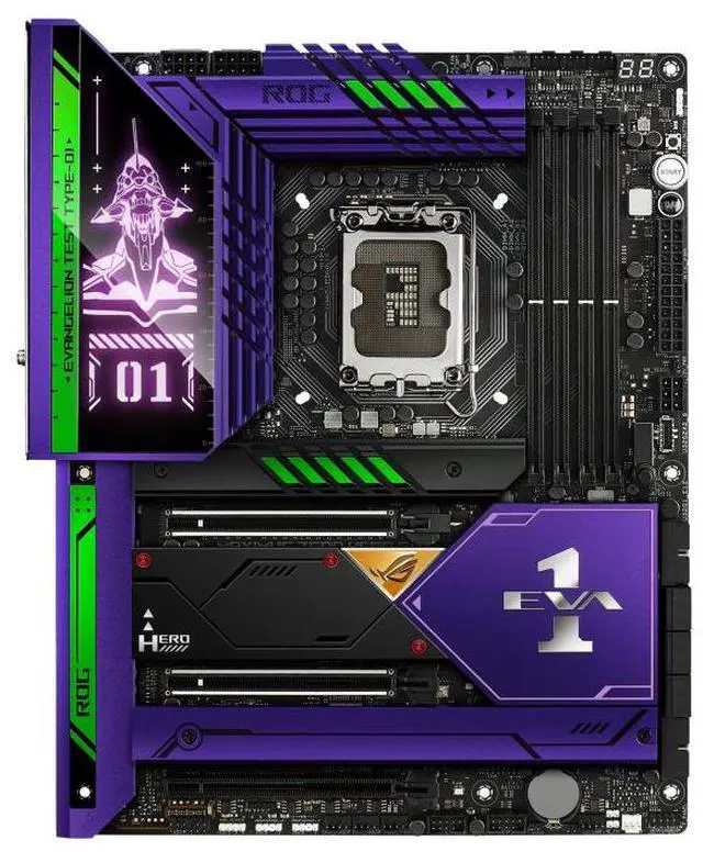 Alt view image 2 of 2 - ASUS ROG MAXIMUS Z690 HERO EVA Motherboard Neon Genesis Evangelion Limited Edition (Dual Thunderbolt 4 ports, 20+1 power supply module, support DDR5)