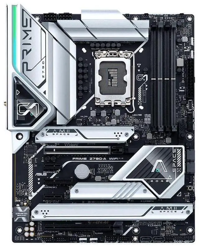 Alt view image 9 of 13 - ASUS Prime Z790-A WiFi 6E LGA 1700(Intel®14th &13th&12th Gen) ATX motherboard (16+1 DrMOS,PCIe 5.0,DDR5,4x M.2 slots,Intel® 2.5 Gb LAN,USB 3.2 Gen 2 front panel Type-C,Thunderbolt 4(USB4),DP,Aura Syn