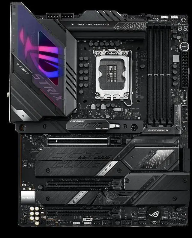 Alt view image 9 of 9 - ASUS ROG Strix Z790-E Gaming WiFi 6E LGA 1700 (Intel 12th&13th Gen) ATX Gaming Motherboard (PCIe 5.0, DDR5, 18+1 Power Stages, 2.5Gb LAN, Bluetooth 5.2, Thunderbolt 4, Support up to 5xM.2, 1xPCIe 5.0
