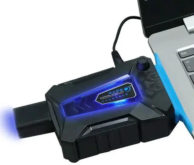 Alt view image 7 of 7 - Mini Style  Portable Laptop Cooler USB Air Cooler External Extractor Cooling Fan Laptop 15.6 17-inch Laptop Usb Silent Side Suction Radiator