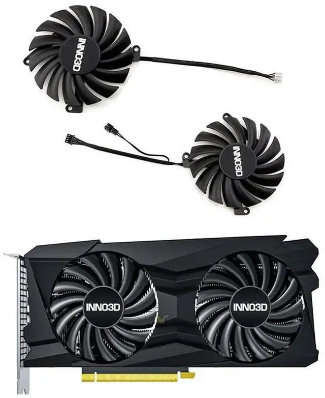 Alt view image 2 of 6 - 2PCS  NEW 85MM 4PIN CF-12910S RTX3050 GPU Cooler for Inno3D GEORCE RTX 3050 3060Ti 3070 TWIN X2 OC Graphics Card Fan