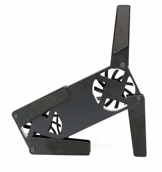 Alt view image 7 of 7 - black  Laptop Fan Cooler for Gaming Laptop, Vacuum Heatsink Adjustable Speed Auto-Temp Detection 13 Wind Speed With Temperature Display