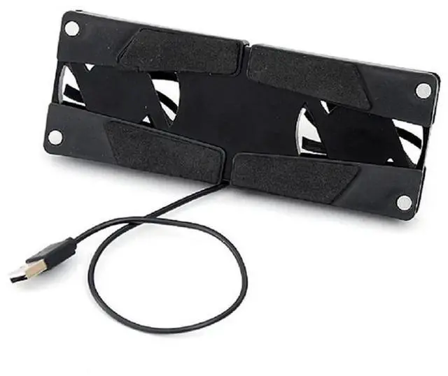 Alt view image 6 of 7 - black  Laptop Fan Cooler for Gaming Laptop, Vacuum Heatsink Adjustable Speed Auto-Temp Detection 13 Wind Speed With Temperature Display