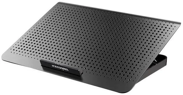 Alt view image 6 of 6 - Silver  Cooling Pad Notebook Stand Cooling Pad 7 Height Levels Wind Adjustment Knob for 17 inch Notebook Computers Laptop