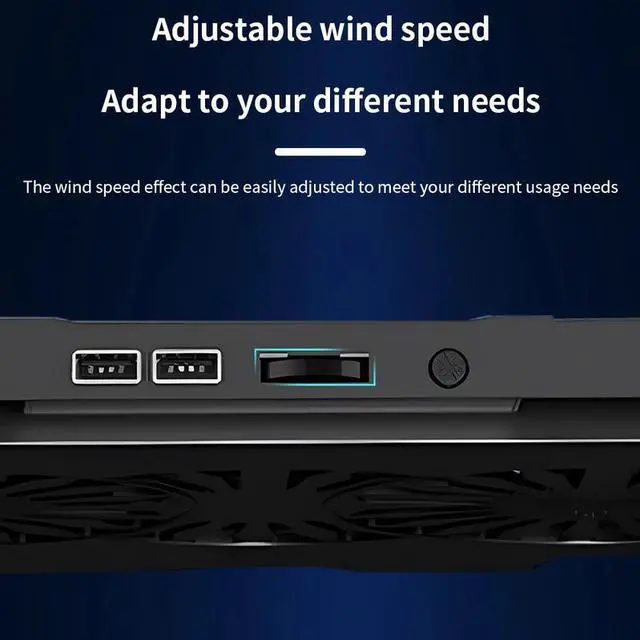 Alt view image 6 of 7 - TSR036  TISHRIC Laptop Stand Cooling,2Fans Base Cooler Notebook Support,10RGB Breathing LEDS Adjustable Wind Speed Laptop Bracket Holder