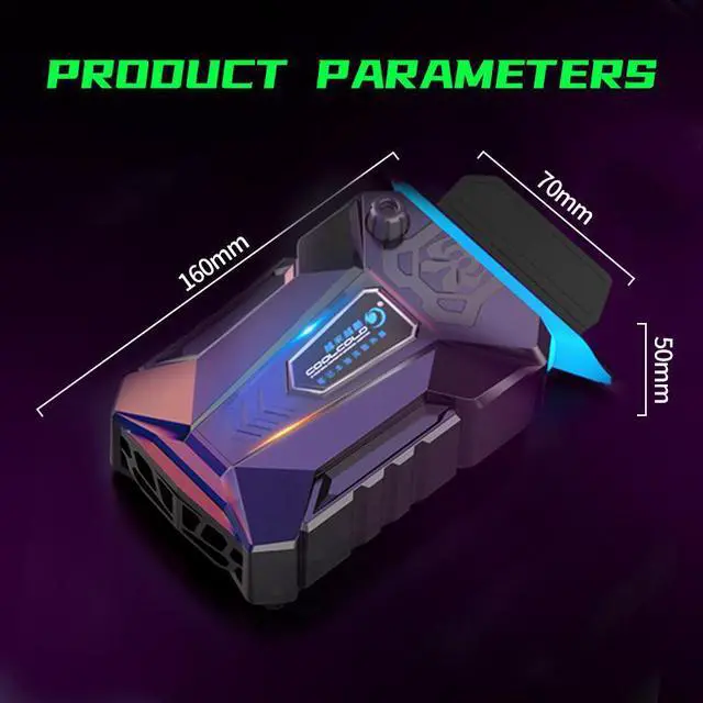 Alt view image 6 of 7 - BLACK  COOLCOLD Vacuum Portable Laptop Cooler USB Air Cooler External Extracting Cooling Fan Notebook for 15 15.6 17 Inch Laptop