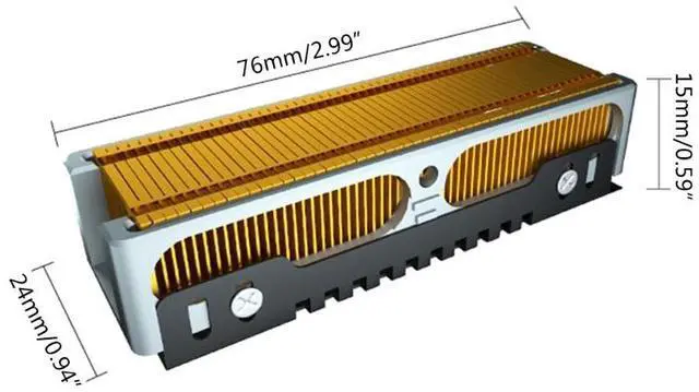 Main image of Q150  M.2 SSD Heatsink Cooler 2280 Solid State Hard Drive Radiator NGFF M2 NVME Copper Fins HDD Cooling Thermal Pad 401 W/mk